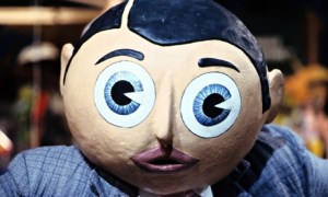 Chris Sievey as Frank Sidebottom in 1992.
