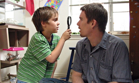 Ellar Coltrane and Ethan Hawke as Mason Jr and Sr in Boyhood